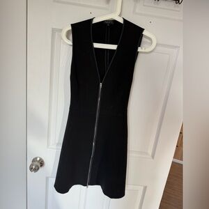 Rag & Bone Black Zip-Front Mini Dress